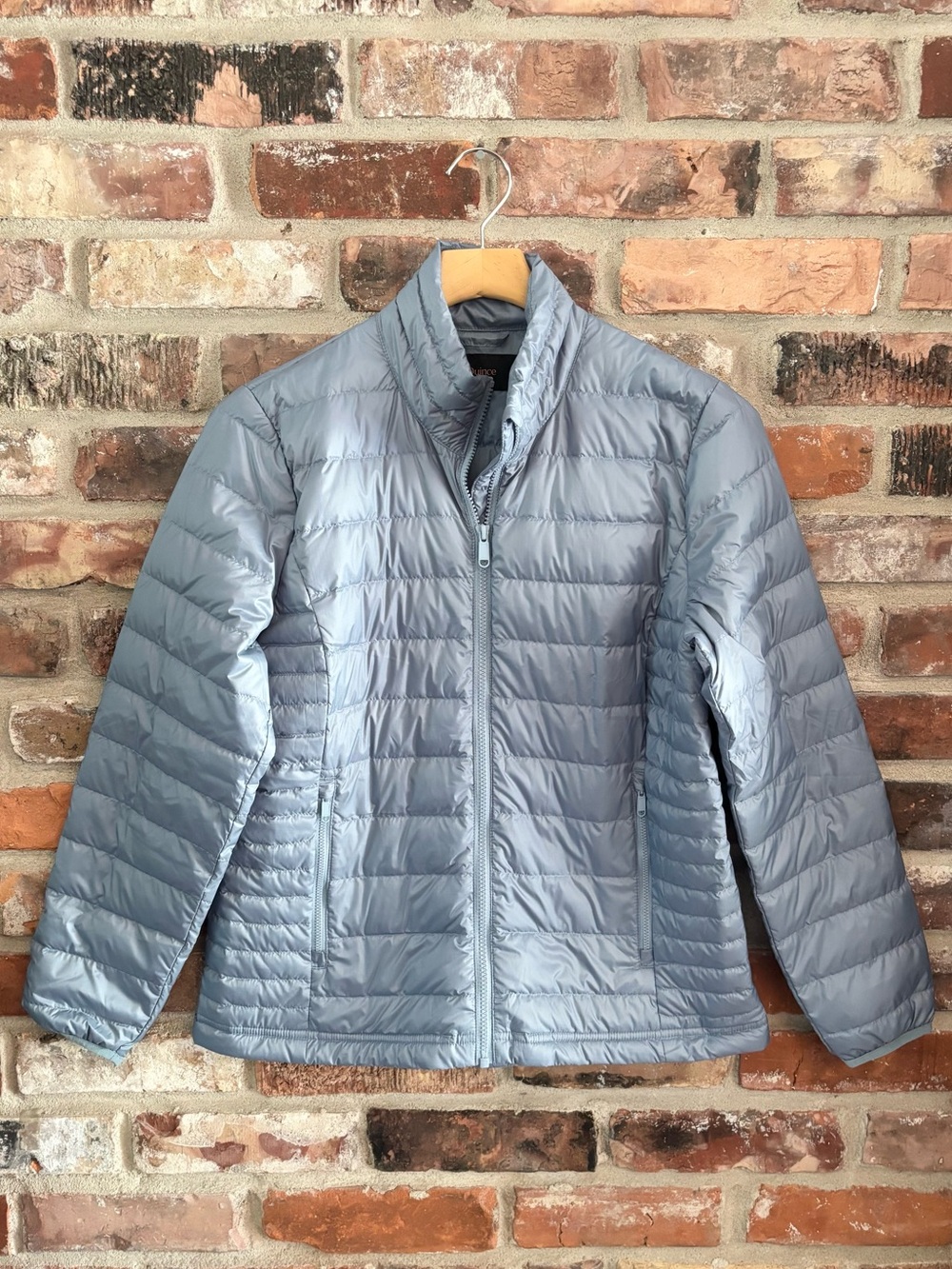 Quince Lightweight Down Packable Puffer Jacket in Dewstone Blue, S